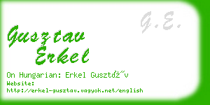 gusztav erkel business card